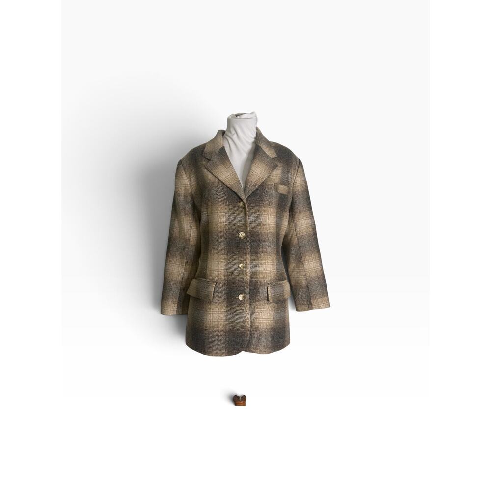 Vintage J.J. Farmer Plaid Wool Blazer Jacket, Size 6 - Picture 2 of 6